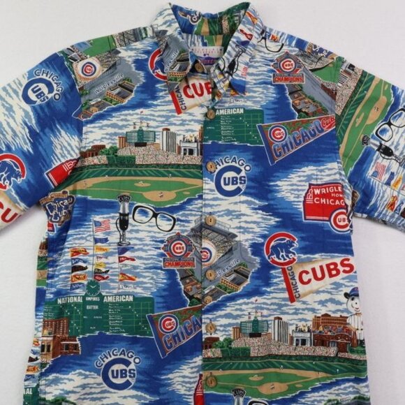 reyn spooner Other - Reyn Spooner Chicago Cubs Baseball Shirt Mens Small Short Sleeve Button